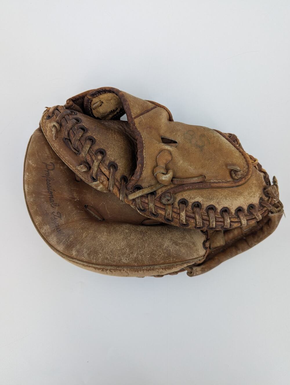 Vintage Top Grain Cowhide Catchers Mitt Baseball Glove RHT Deep Pocket 425C